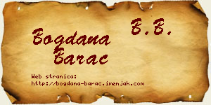 Bogdana Barać vizit kartica